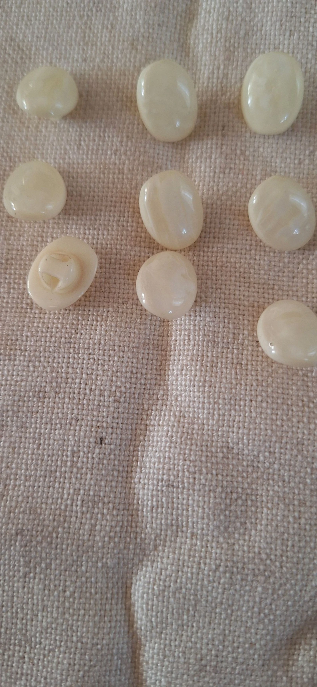 10 botones de 15 mm para coser en resina marfil – photo 3